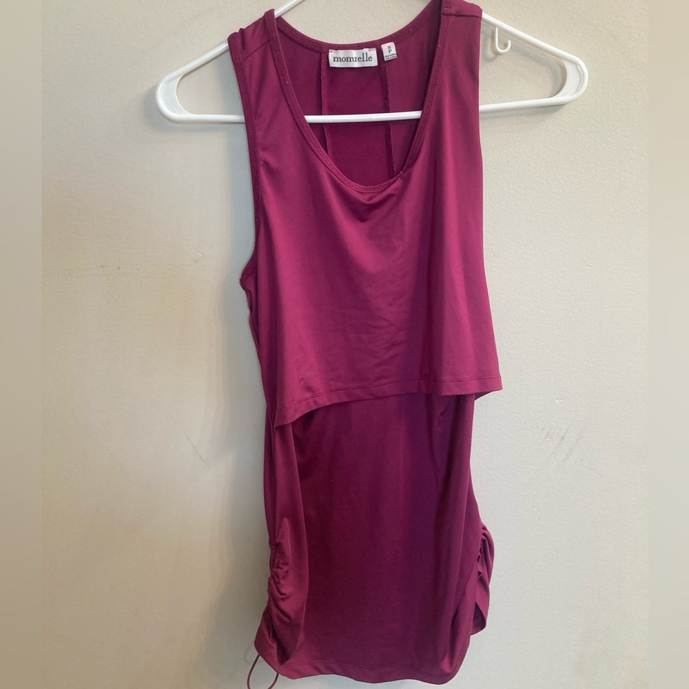 Racerback active shirt for nursing/maternity